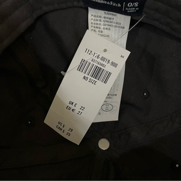 Abercrombie & Fitch One Size Unisex Grey Hat Malibu, Ca NWT - Picture 5 of 5